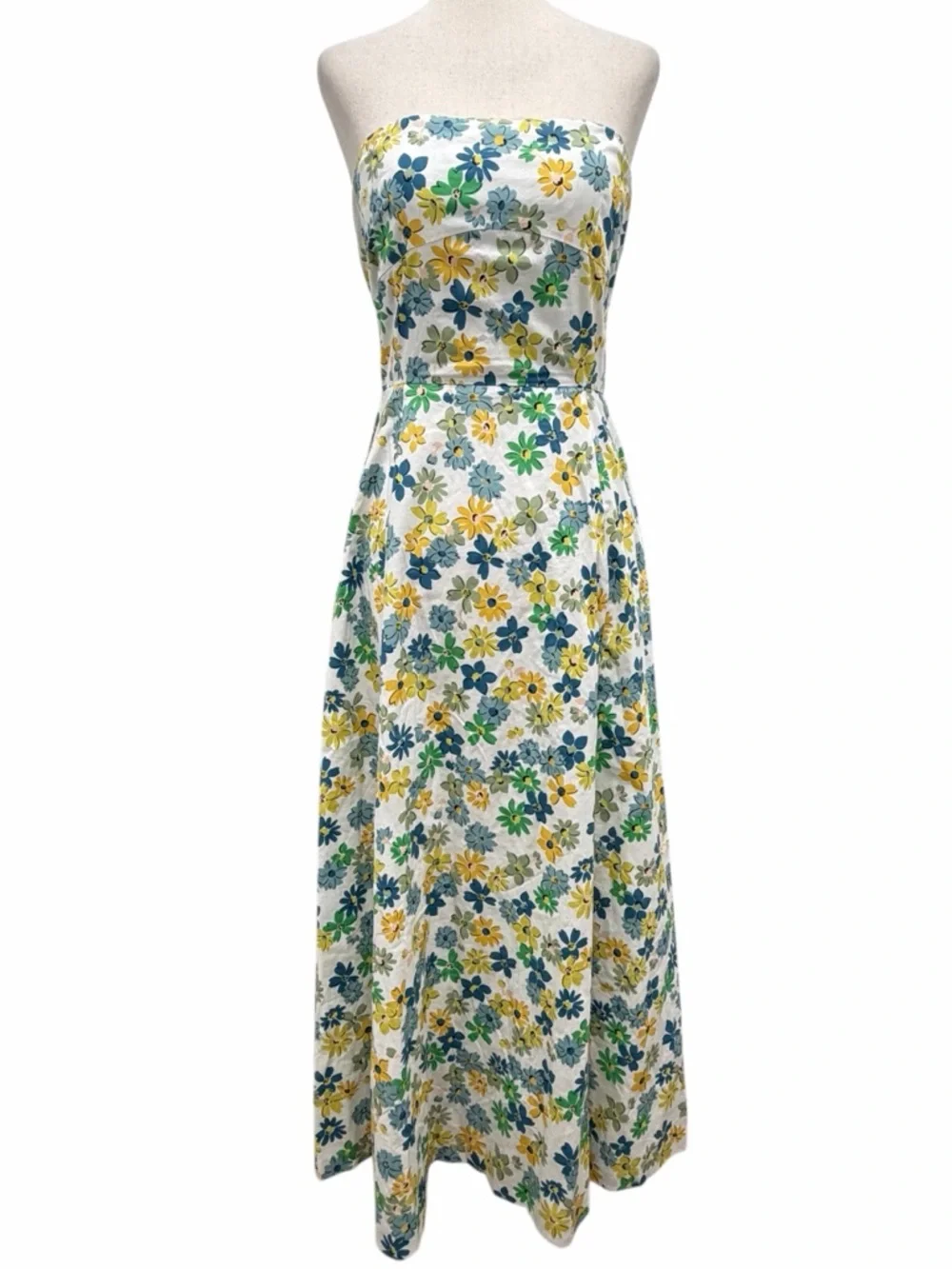 Kate Spade Strapless Market Floral Midi Dress Size 4